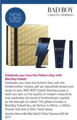 Shoppers Drug Mart Carolina Herrera Bad Boy Cobalt 3-Piece Fragrance Gift Set offer