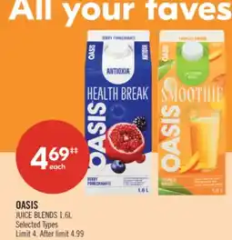 Shoppers Drug Mart OASIS JUICE BLENDS offer