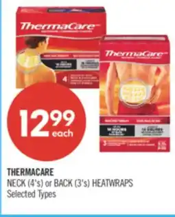 Shoppers Drug Mart THERMACARE NECK (4's) or BACK (3's) HEATWRAPS offer