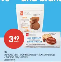 Shoppers Drug Mart PC THE WORLD'S BEST SHORTBREAD (200g), COOKIE CHIPS (170g) or DIGESTIVE (300g) COOKIES offer