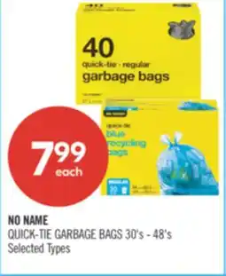Shoppers Drug Mart NO NAME QUICK-TIE GARBAGE BAGS offer