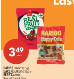 Shoppers Drug Mart HARIBO DUMMY (175g), DARE REALFRUIT(180g) or KERR'S CANDY offer