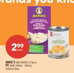 Shoppers Drug Mart ANNIE'S SIDE DISHES (170g) or PC SOUP (500mL - 540mL) offer