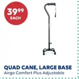 Wellwise by Shoppers QUAD CANE, LARGE BASE Airgo Comfort Plus Adjustable offer