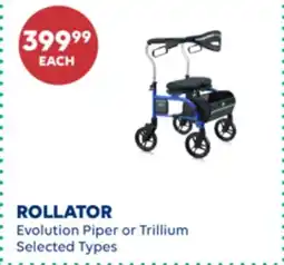 Wellwise by Shoppers ROLLATOR Evolution Piper or Trillium offer