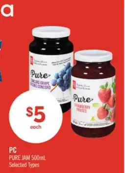 Shoppers Drug Mart PC PURE JAM 500mL offer