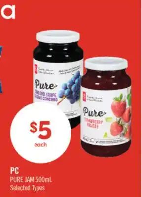 Shoppers Drug Mart PC PURE JAM 500mL offer