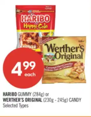 Shoppers Drug Mart HARIBO GUMMY (284g) or WERTHER'S ORIGINAL (230g - 245g) CANDY offer
