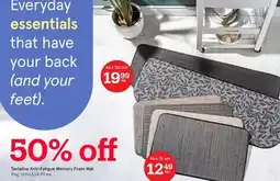 Kitchen Stuff Plus Textaline Anti-Fatigue Memory Foam Mat offer