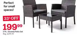 Kitchen Stuff Plus 3 Pc. Veranda Patio Set offer