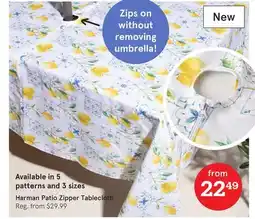 Kitchen Stuff Plus Harman Patio Zipper Tablecloth offer