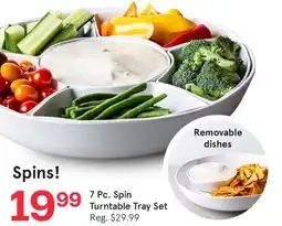 Kitchen Stuff Plus 7 Pc. Spin Turntable Tray Set offer