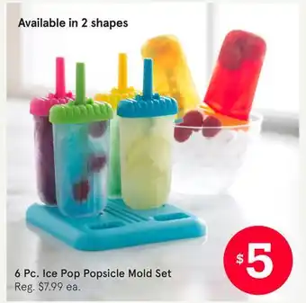 Kitchen Stuff Plus 6 Pc. Ice Pop Popsicle Mold Set offer