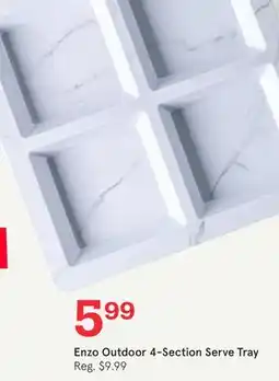 Kitchen Stuff Plus Enzo Outdoor 4-Section Serve Tray offer
