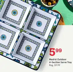 Kitchen Stuff Plus Madrid Outdoor 4-Section Serve Tray offer
