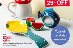Kitchen Stuff Plus Boston Warehouse Ceramic Collections offer