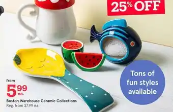 Kitchen Stuff Plus Boston Warehouse Ceramic Collections offer