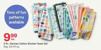 Kitchen Stuff Plus 3 Pc. Harman Cotton Kitchen Towel Set offer