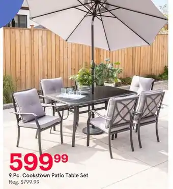 Kitchen Stuff Plus 9 Pc. Cookstown Patio Table Set offer