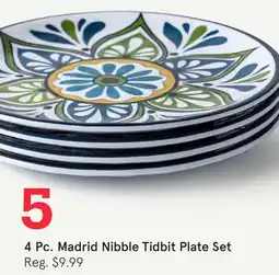 Kitchen Stuff Plus 4 Pc. Madrid Nibble Tidbit Plate Set offer