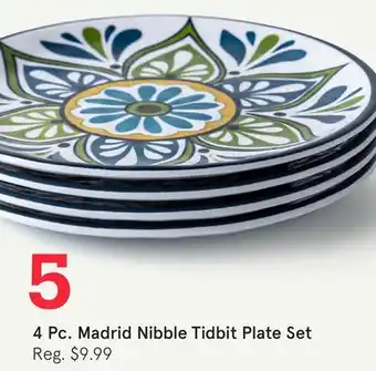 Kitchen Stuff Plus 4 Pc. Madrid Nibble Tidbit Plate Set offer