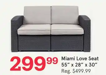 Kitchen Stuff Plus Miami Love Seat offer