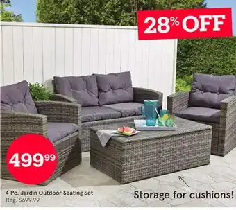 Kitchen Stuff Plus 4 Pc. Jardin Outdoor Seating Set offer