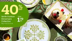 Kitchen Stuff Plus Verde Outdoor Dinnerware Collection offer
