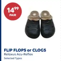 Wellwise by Shoppers FLIP FLOPS or CLOGS Relaxus Acu-Reflex offer