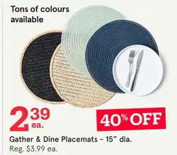 Kitchen Stuff Plus Gather & Dine Placemats-15 dia offer