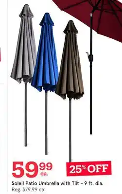 Kitchen Stuff Plus Soleil Patio Umbrella with Tilt-9 ft. dia offer