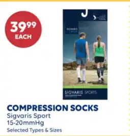 Wellwise by Shoppers COMPRESSION SOCKS Sigvaris Sport 15-20mmHg offer