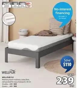 JYSK WELLPUR Memory foam mattress offer
