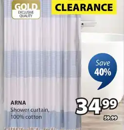 JYSK ARNA Shower curtain, 100% cotton offer