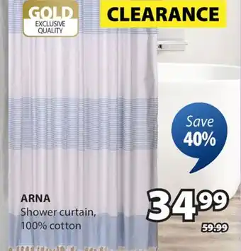 JYSK ARNA Shower curtain, 100% cotton offer