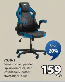 JYSK Vojens Gaming chair, padded flip-up armrests offer