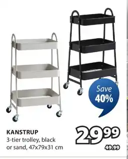JYSK KANSTRUP 3-tier trolley offer