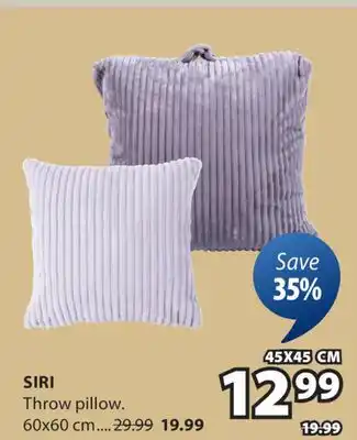JYSK SIRI Throw pillow offer