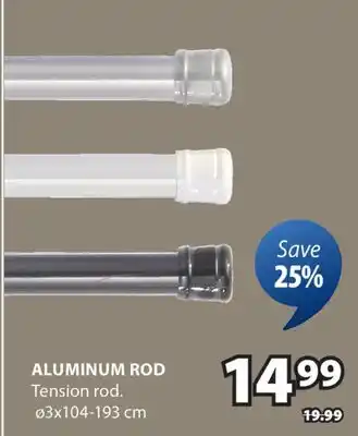 JYSK ALUMINUM ROD Tension rod offer
