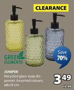 JYSK JUNIPER Recycled glass soap offer