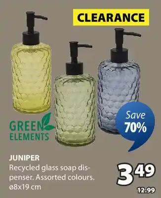 JYSK JUNIPER Recycled glass soap offer