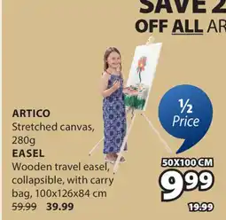 JYSK ARTICO Stretched canvas Or EASEL Wooden travel easel offer