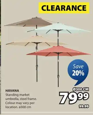 JYSK HAVANA Standing market umbrella offer