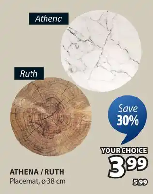 JYSK ATHENA / RUTH Placemat offer