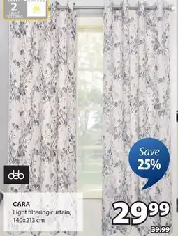 JYSK CARA Light filtering curtain offer