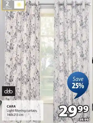 JYSK CARA Light filtering curtain offer