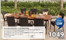 JYSK IBIS EXTENDABLE TABLE + 8 PALERMO CHAIRS offer