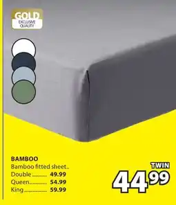 JYSK BAMBOO Bamboo fitted sheet offer