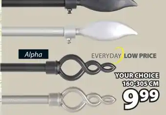 JYSK Alpha Single Curtain Rod Kit offer