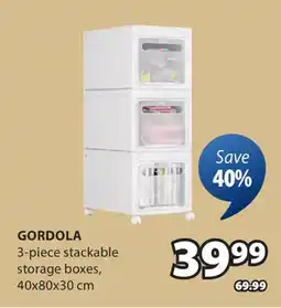 JYSK GORDOLA 3-piece stackable offer